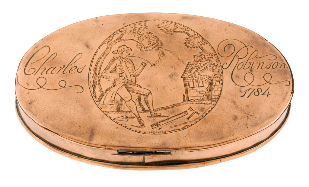 Detail of Tobacco box by unknown