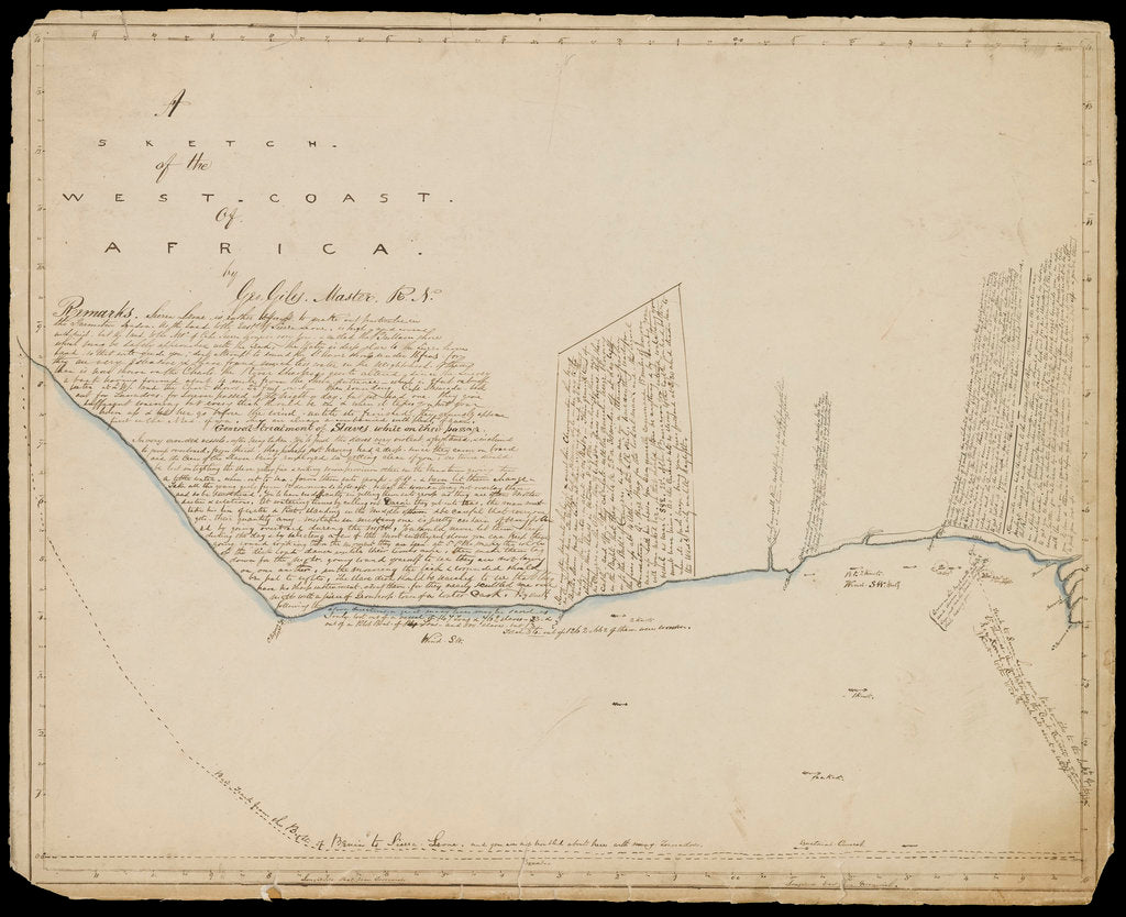 Detail of Sketch of the west coast of Africa by George Giles