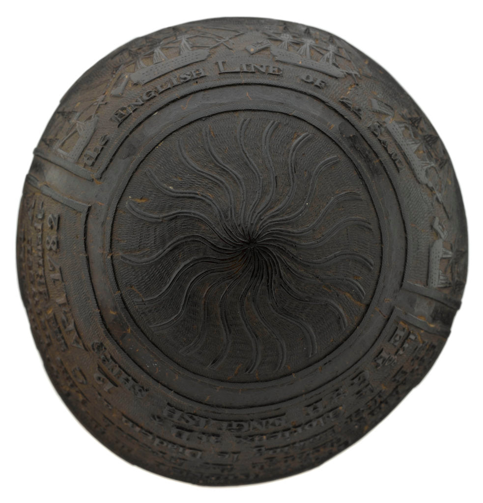 Detail of Coconut flask by unknown