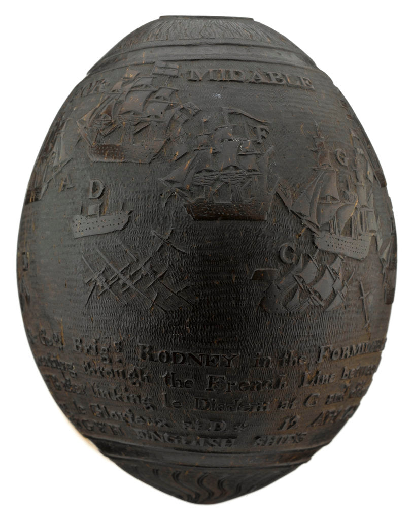 Detail of Coconut flask by unknown