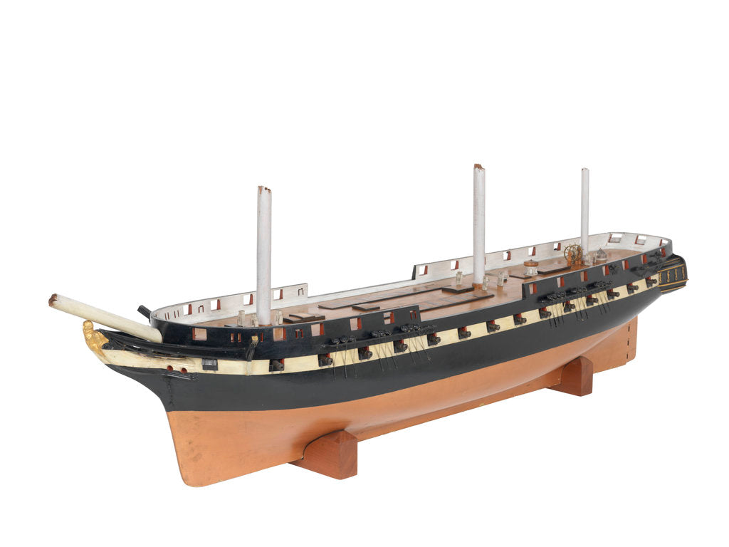 Detail of 50-gun frigate HMS 'Nankin' (1850) by unknown