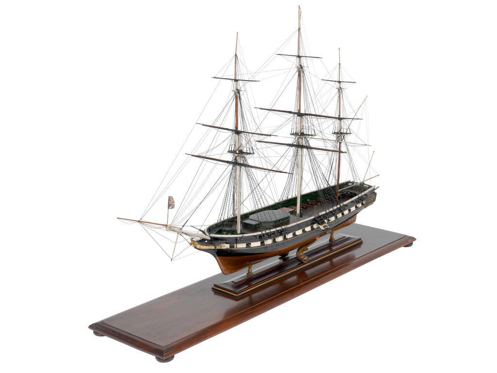 Detail of Miniature frigate 'Royal Adelaide' (1834) by unknown