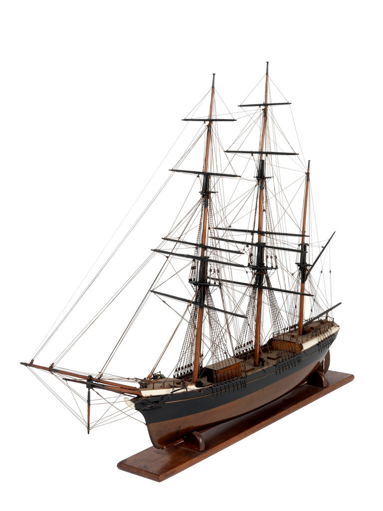 Detail of Sailing merchant barque (1880) by unknown
