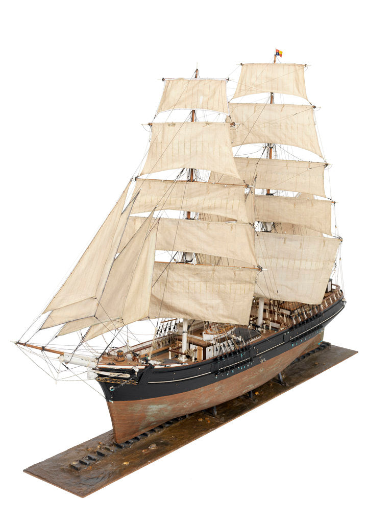 Detail of Sailing brig 'Marie Sophie' (1879) by Max T. Davey
