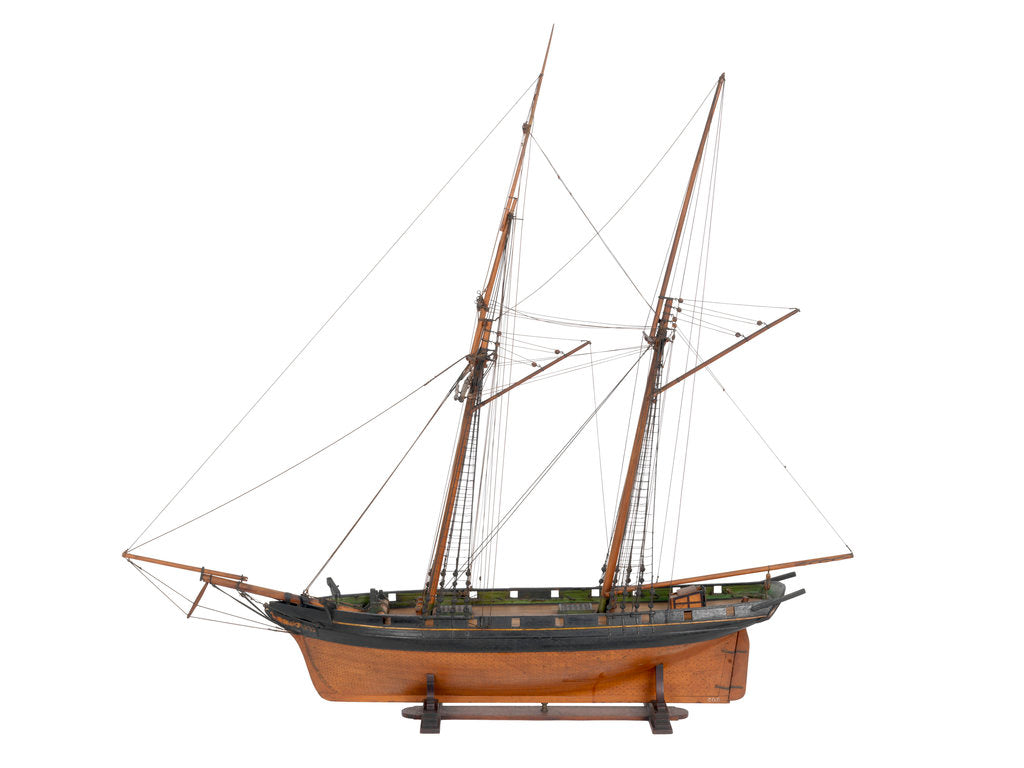 Detail of Armed schooner 'Globe' 1840 by unknown