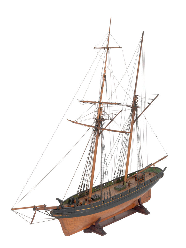 Detail of Armed schooner 'Globe' 1840 by unknown