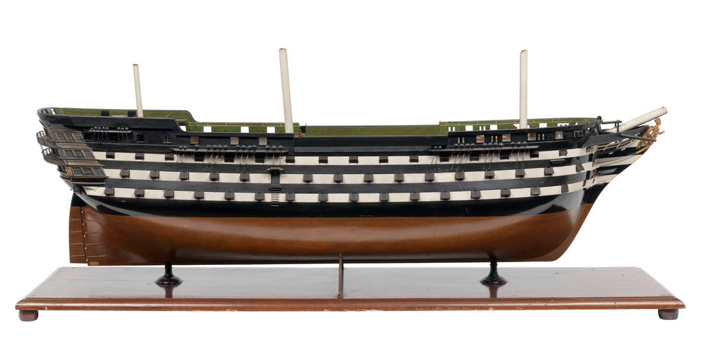 Detail of 110-gun first rate HMS 'Queen' (1839) by unknown