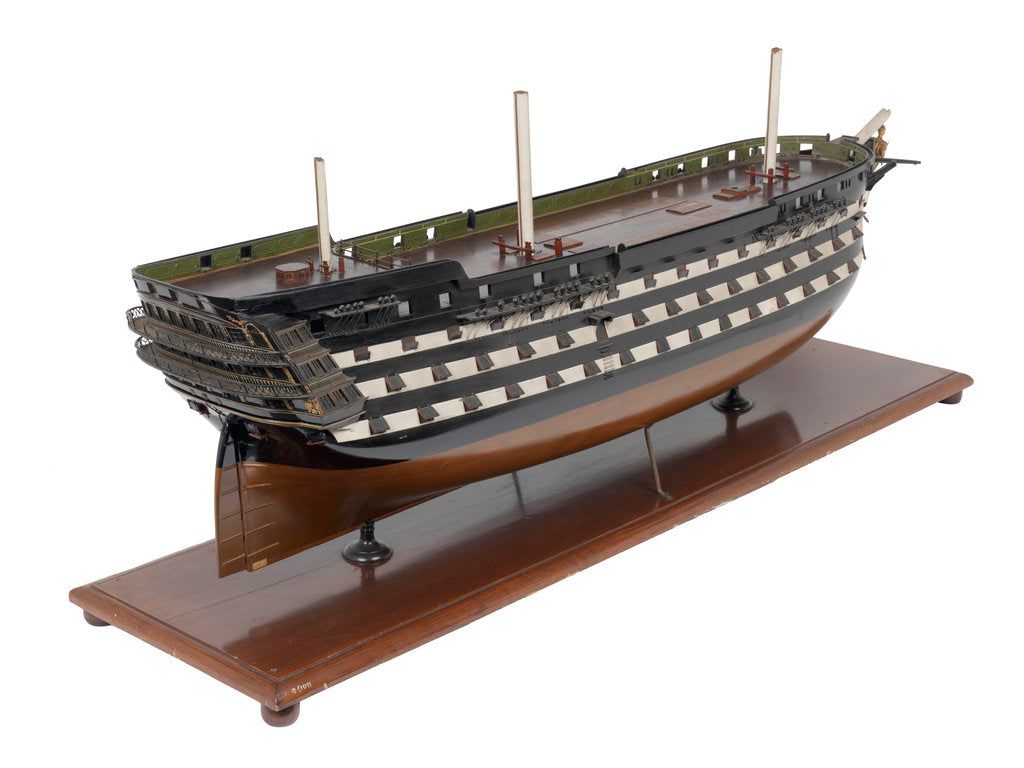 Detail of 110-gun first rate HMS 'Queen' (1839) by unknown