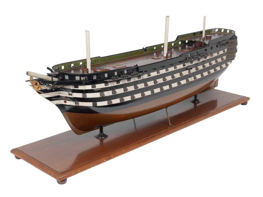 Detail of 110-gun first rate HMS 'Queen' (1839) by unknown