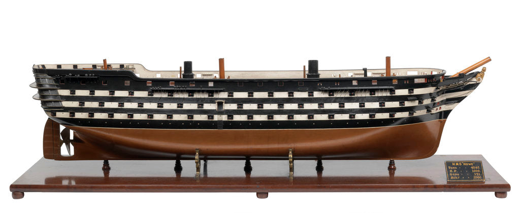 Detail of 120-gun ship of the line HMS 'Howe' (1860) by unknown