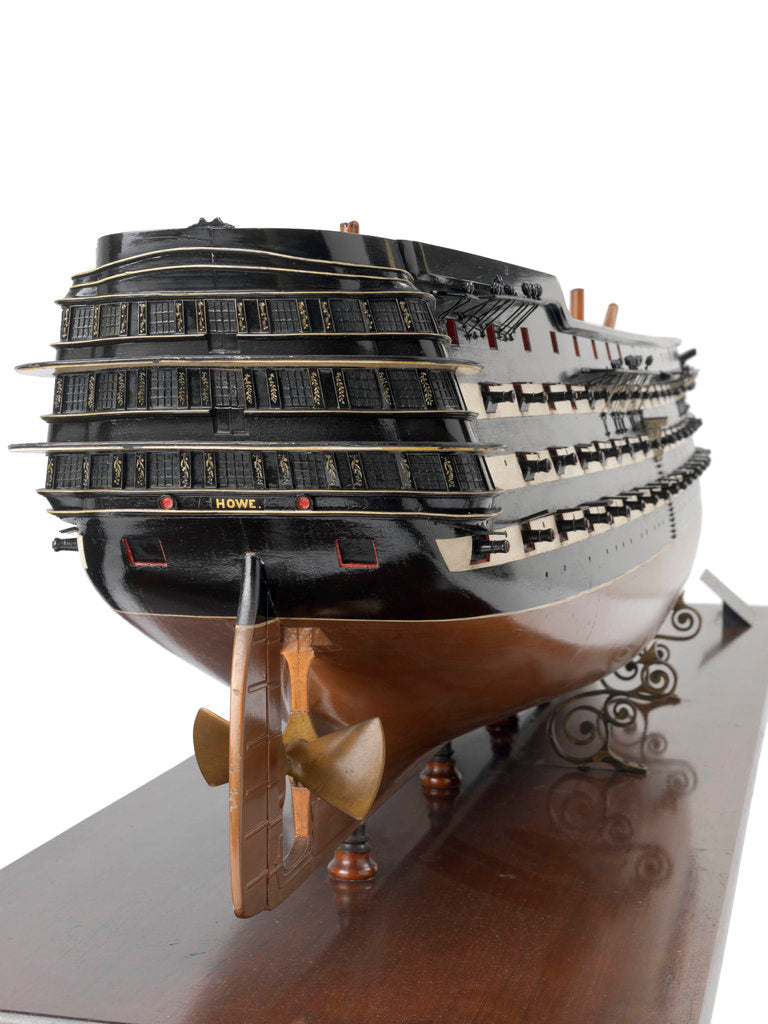 Detail of 120-gun ship of the line HMS 'Howe' (1860) by unknown
