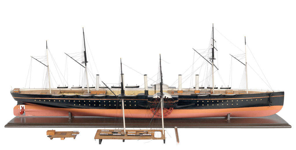 Detail of Painted model of 'Great Eastern' (1858) by unknown