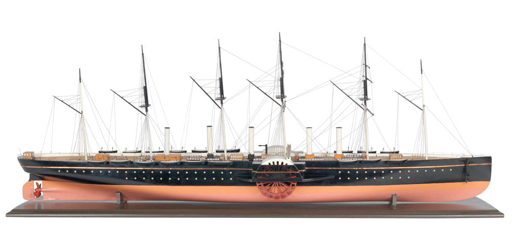 Detail of Painted model of 'Great Eastern' (1858) by unknown