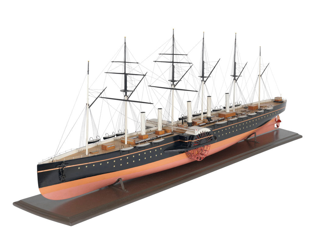 Detail of Painted model of 'Great Eastern' (1858) by unknown