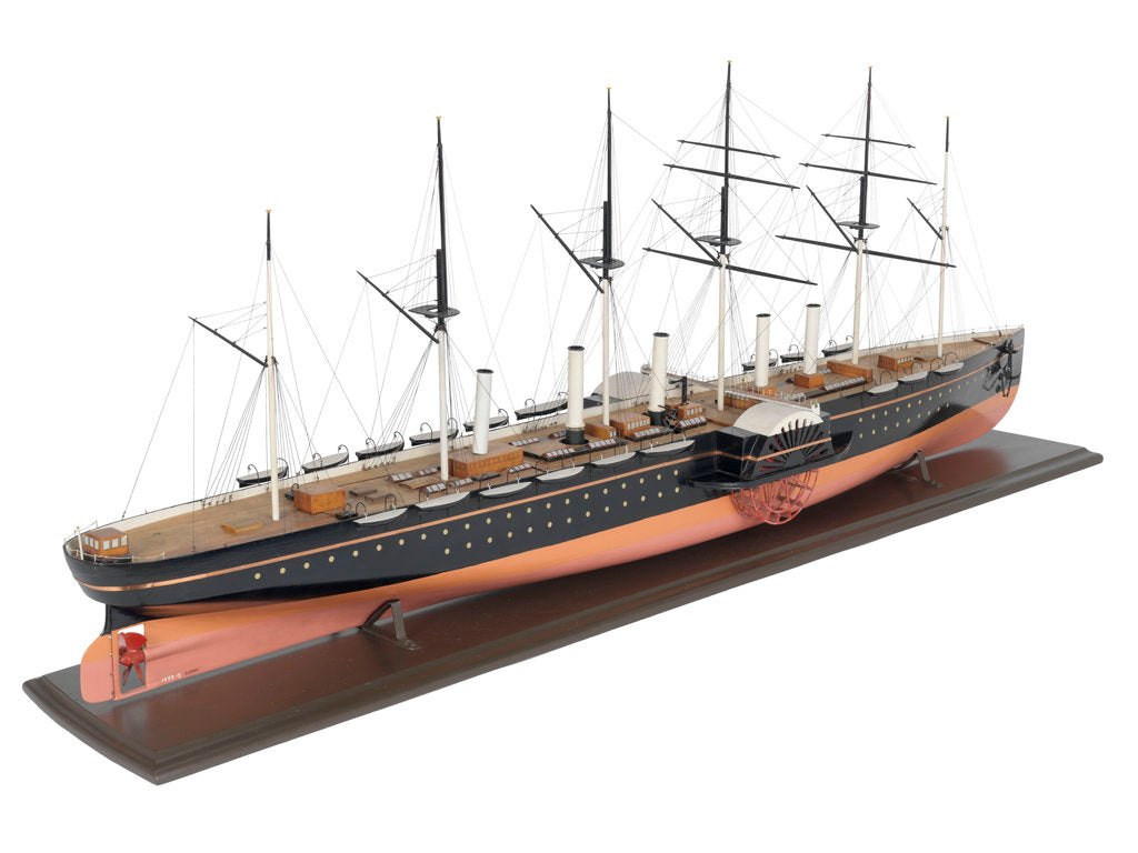 Detail of Painted model of 'Great Eastern' (1858) by unknown