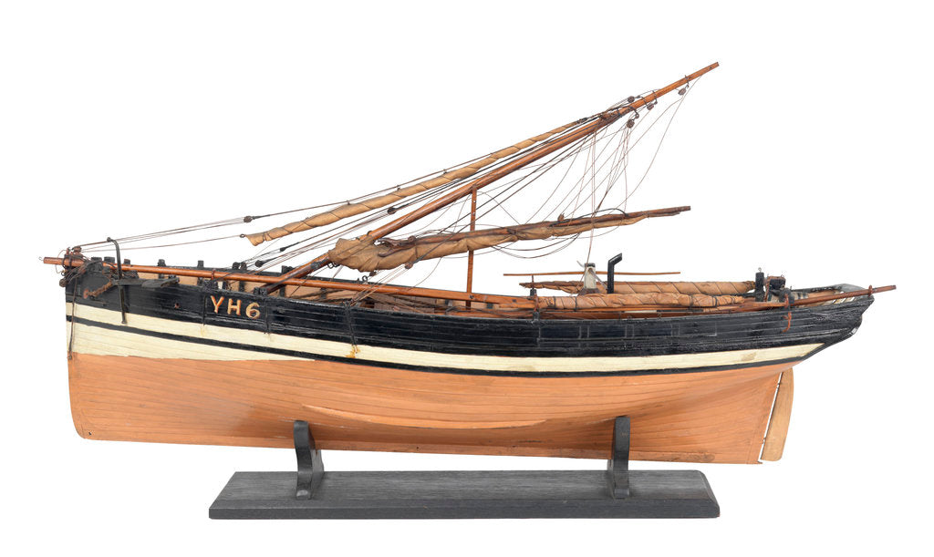 Detail of A full hull model of a Yarmouth drifter (1880) by unknown