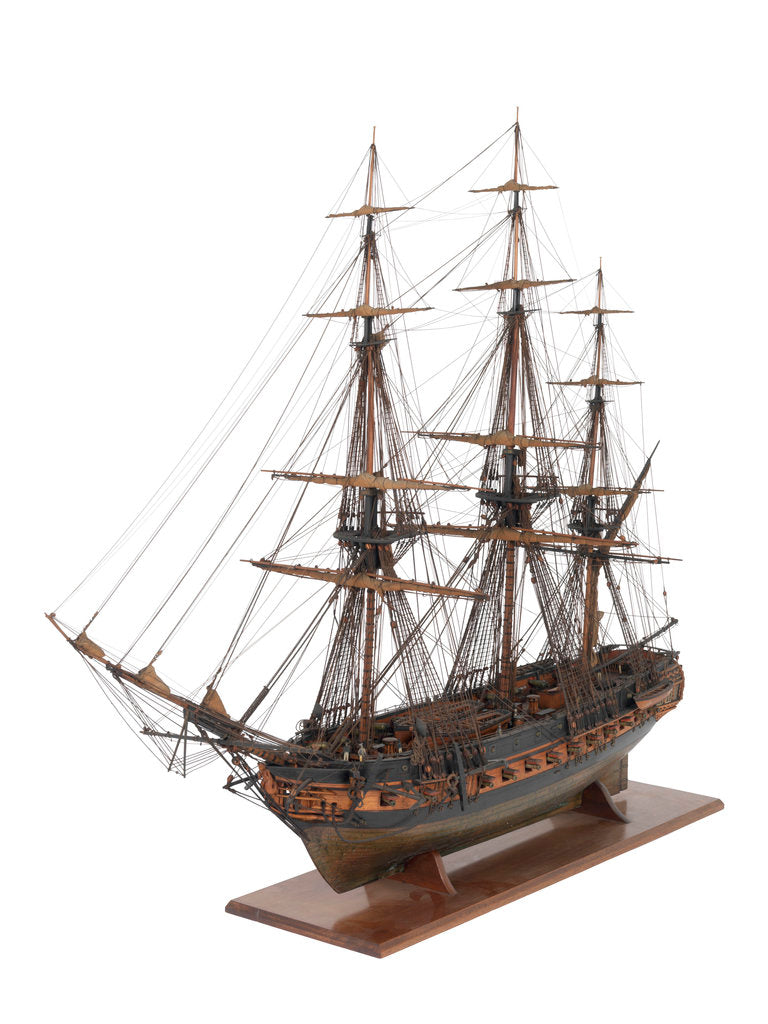 Detail of French 52-gun frigate 'Sirene' (1823) by unknown