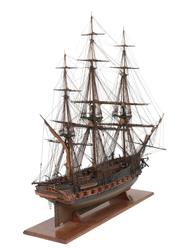 Detail of French 52-gun frigate 'Sirene' (1823) by unknown