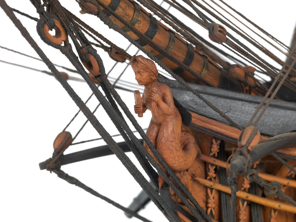 Detail of Model of 'Sirene' (1823); French; Frigate; 52 guns by unknown