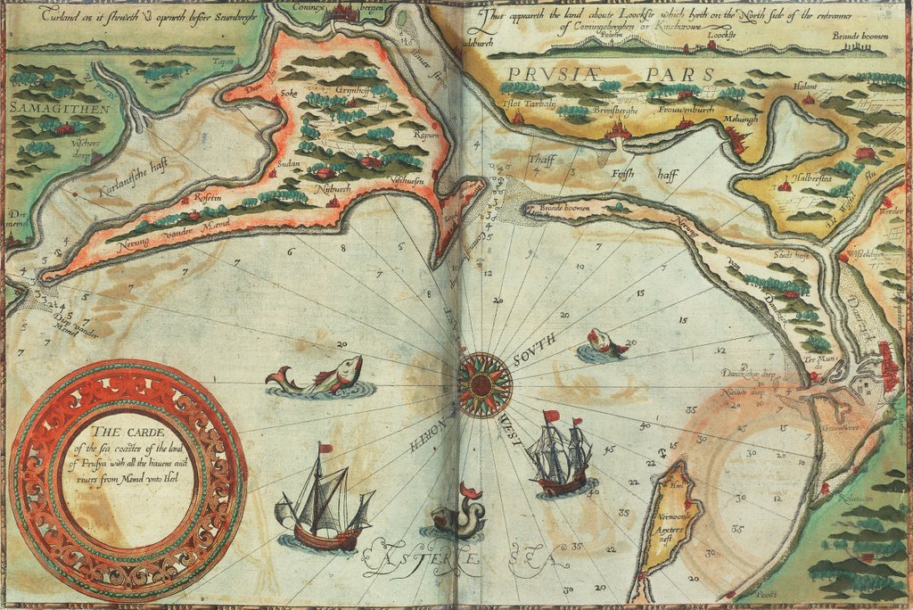 Detail of Coast of Prussia with all the havens and rivers from Memel to Heel by Lucas Janz Waghenaer