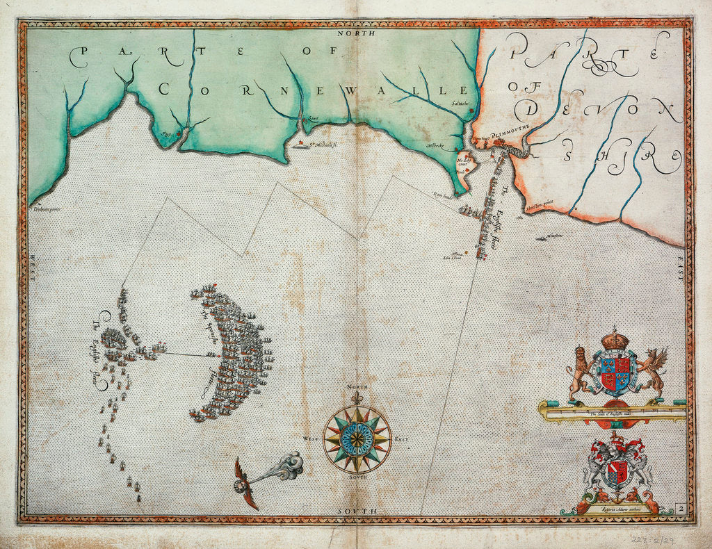 Detail of The English engage the Spanish fleet near Plymouth on 31 July, 1588 by Robert Adams