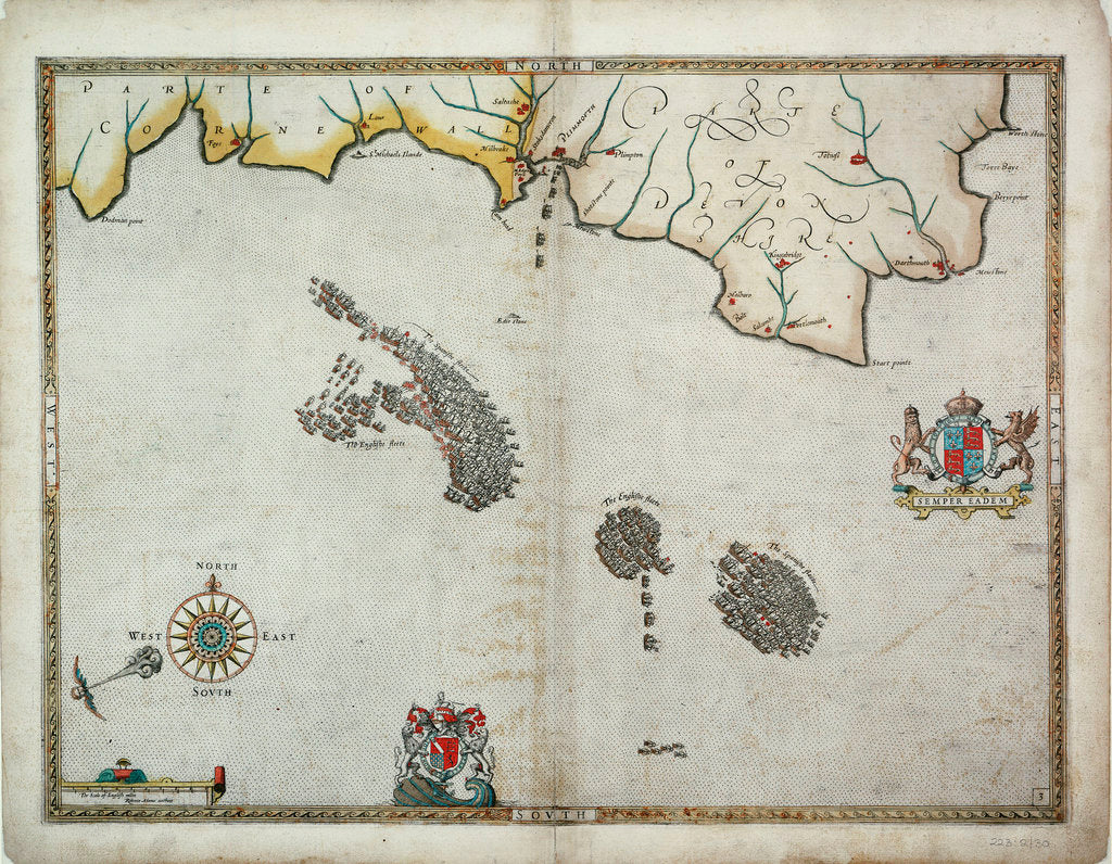 Detail of The English pursue the Spanish fleet east of Plymouth on 31 July - 1 August, 1588 by Robert Adams