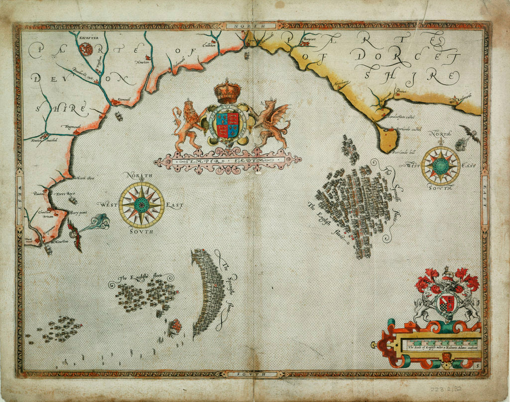 Detail of The battle off the Isle of Wight on 4 August, 1588 by Robert Adams