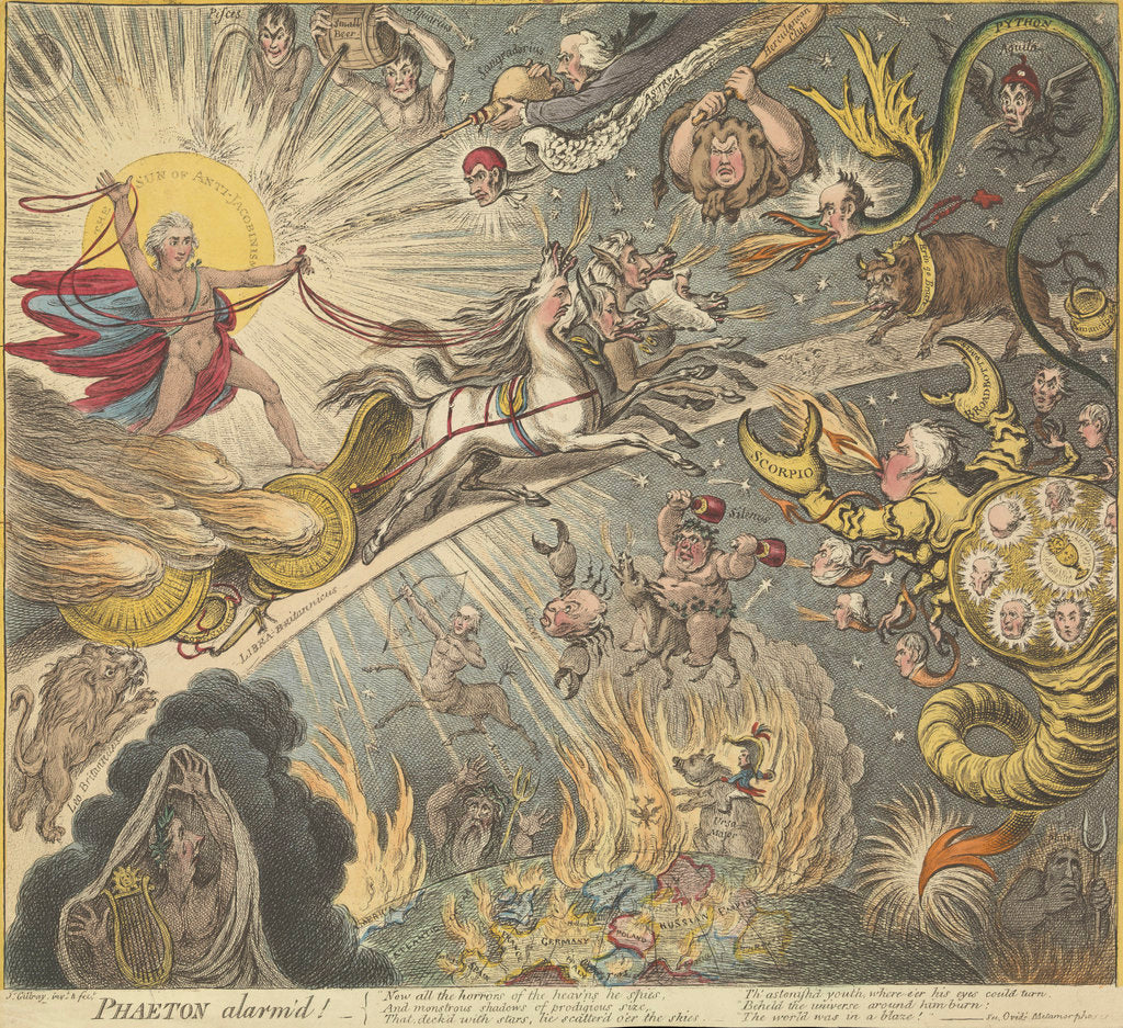Detail of Phaeton alarm'd by James Gillray