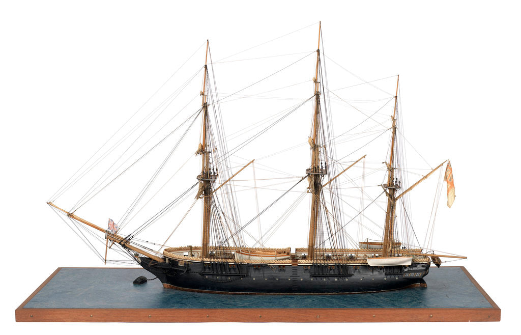 Detail of Model of 28-gun frigate HMS 'Samarang' (1822) by unknown