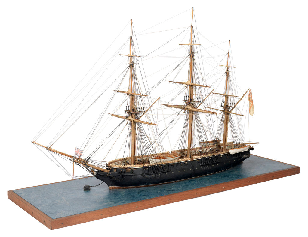 Detail of Model of 28-gun frigate HMS 'Samarang' (1822) by unknown