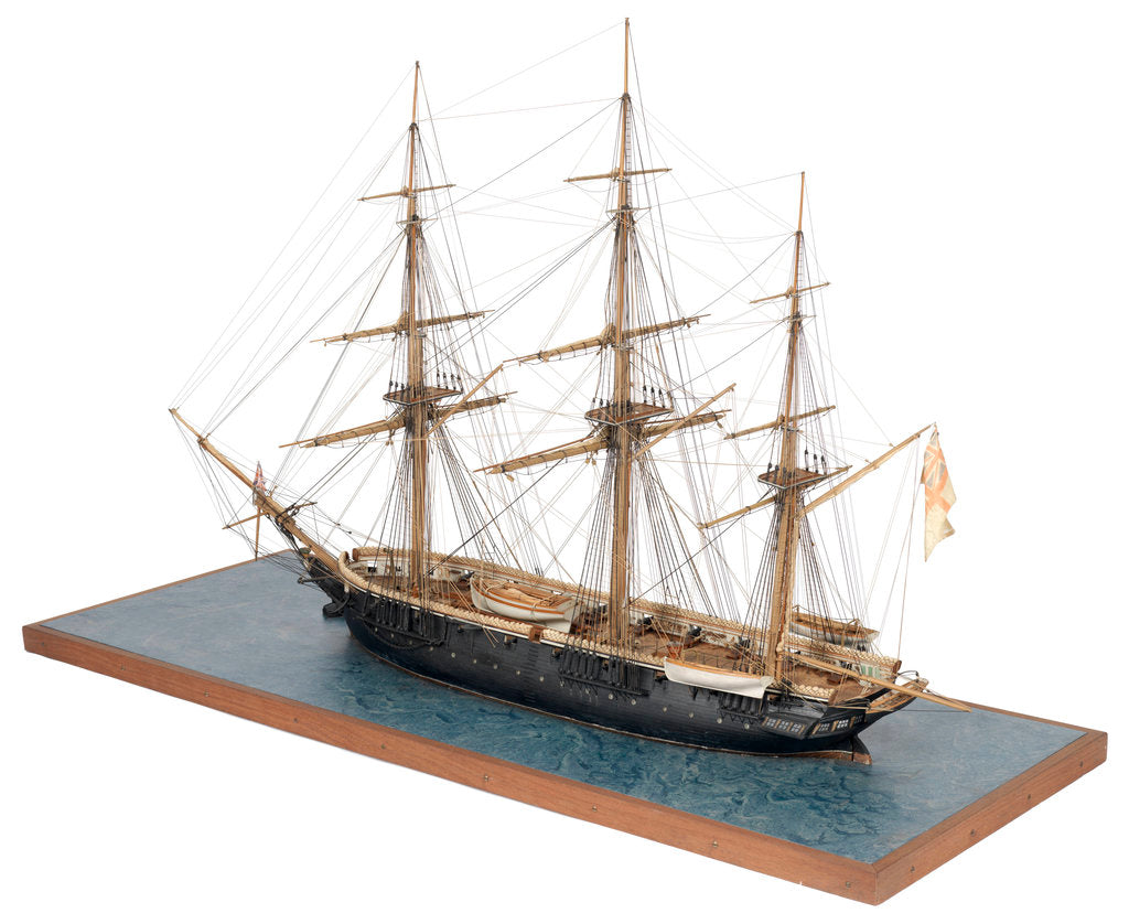Detail of Model of 28-gun frigate HMS 'Samarang' (1822) by unknown