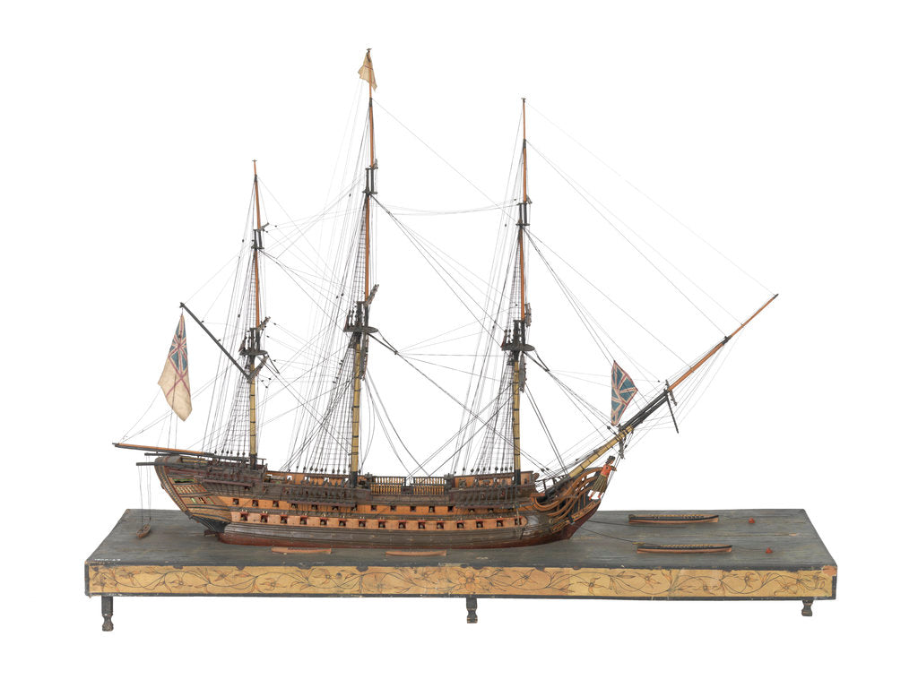 Detail of Warship (Fr, circa 1800) by unknown