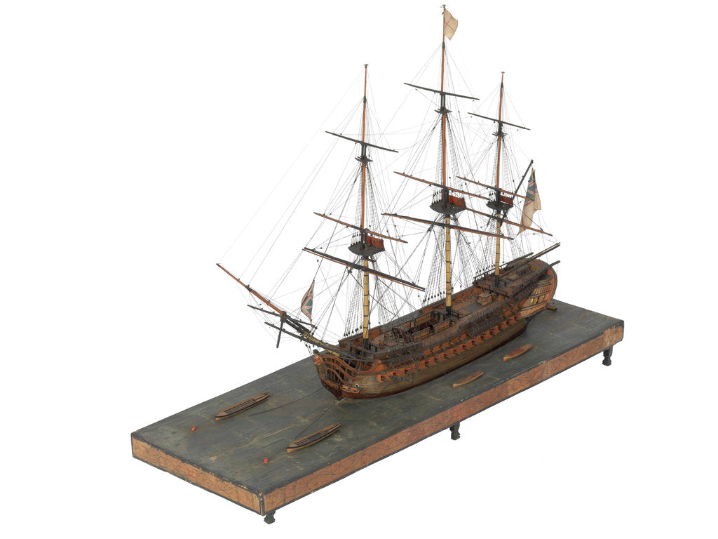 Detail of Warship (Fr, circa 1800) by unknown