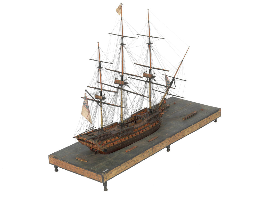 Detail of Warship (Fr, circa 1800) by unknown