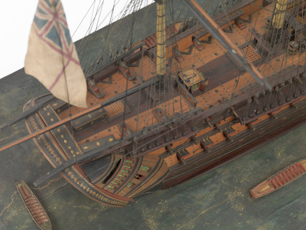 Detail of Warship (Fr, circa 1800) by unknown