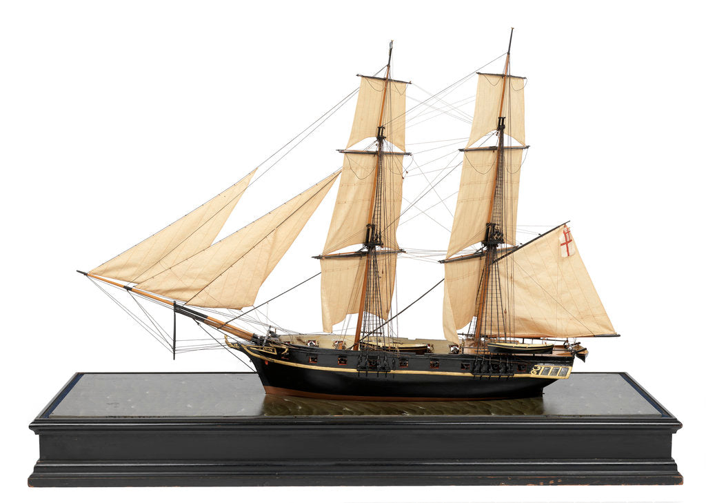 Detail of Brig of 14-guns 'Orion' (1830) by Thomas W. Smith