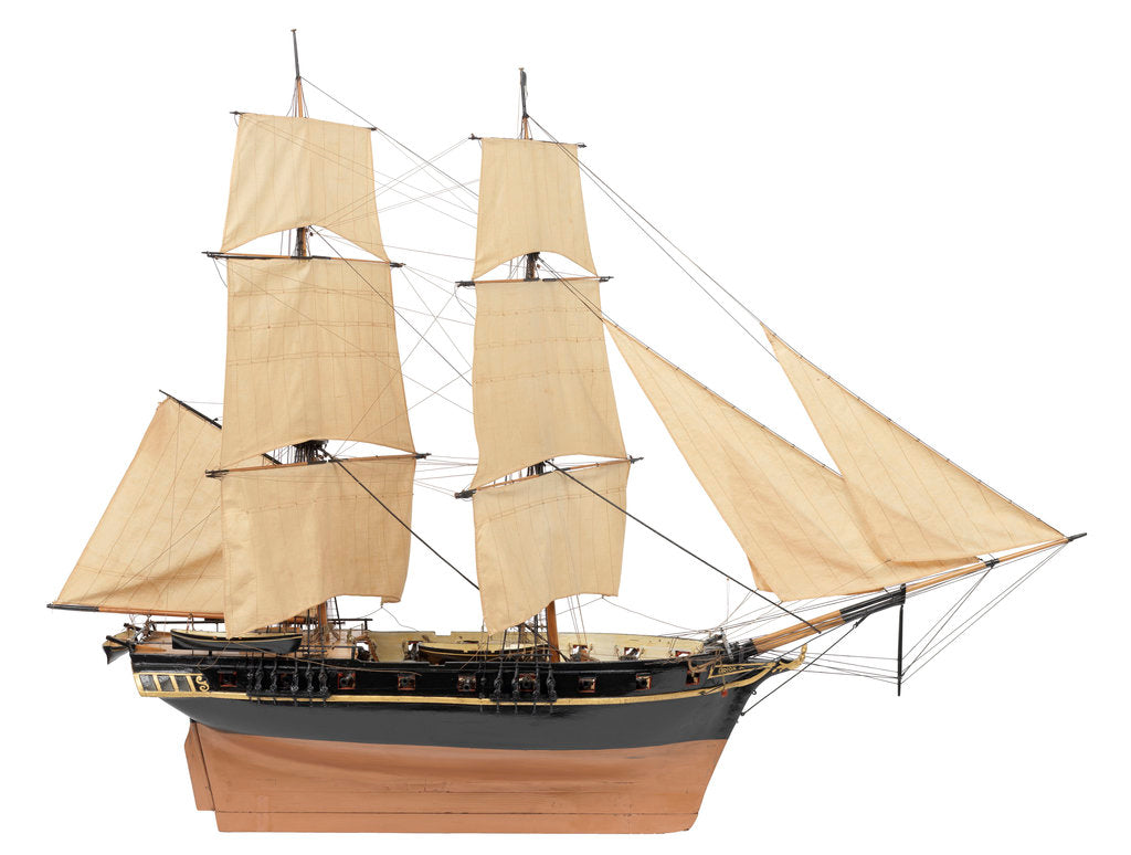 Detail of Brig of 14-guns 'Orion' (1830) by Thomas W. Smith