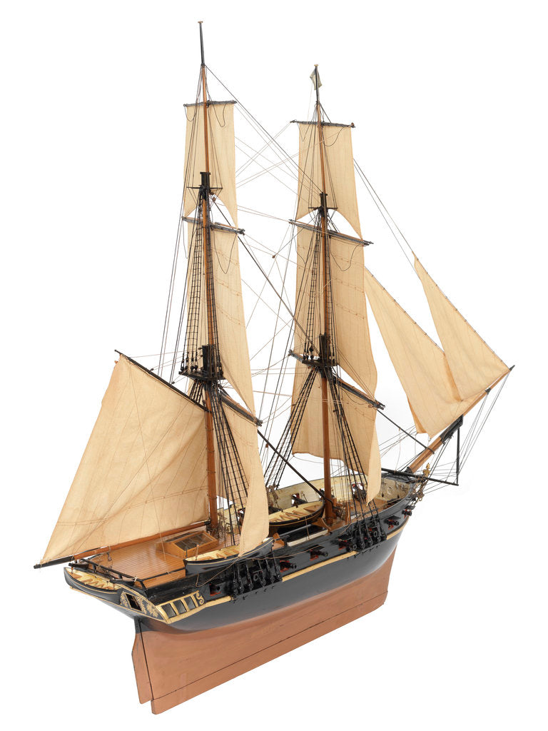 Detail of Brig of 14-guns 'Orion' (1830) by Thomas W. Smith