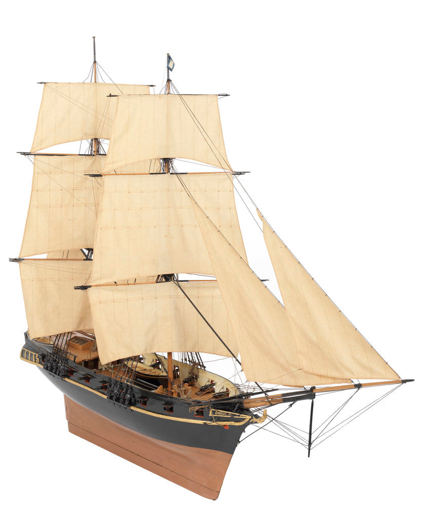 Detail of Brig of 14-guns 'Orion' (1830) by Thomas W. Smith