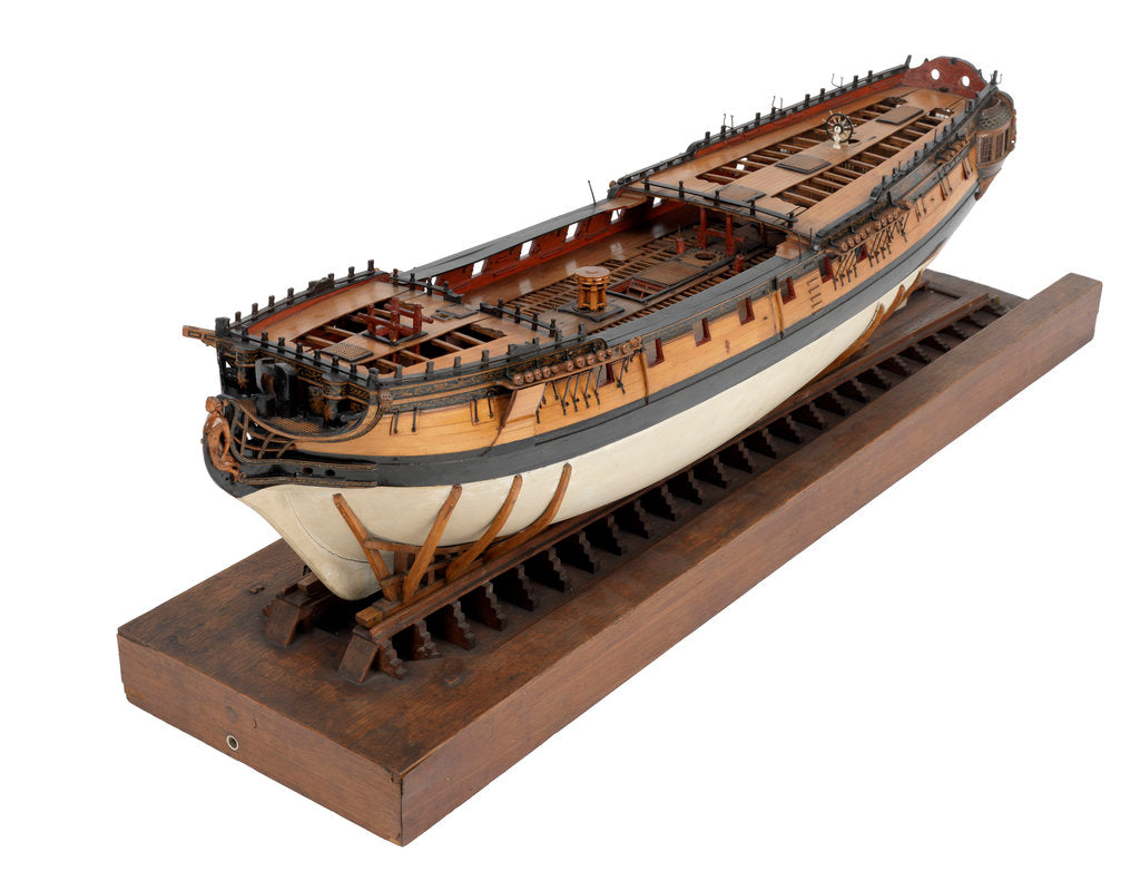 Detail of Model of a warship (1757); frigate fifth rate, 32 guns by unknown