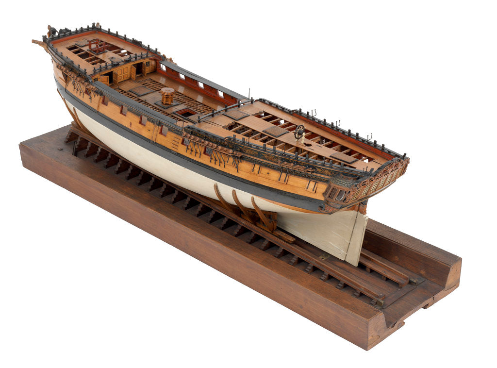 Detail of Model of a warship (1757); frigate fifth rate, 32 guns by unknown