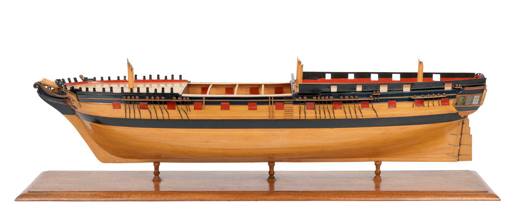 Detail of HMS 'Triton' (1796); warship; 32-gun frigate by unknown