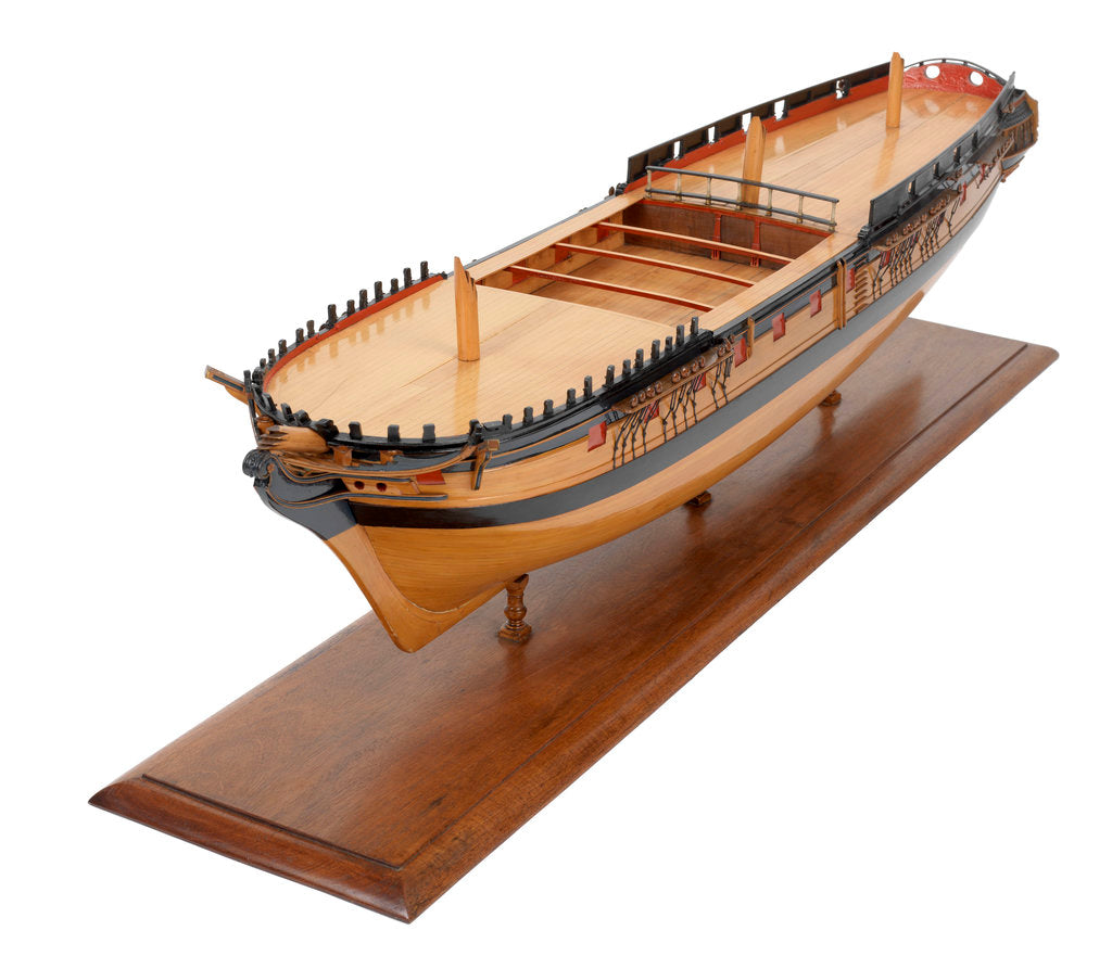Detail of HMS 'Triton' (1796); warship; 32-gun frigate by unknown