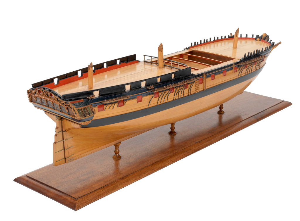 Detail of HMS 'Triton' (1796); warship; 32-gun frigate by unknown