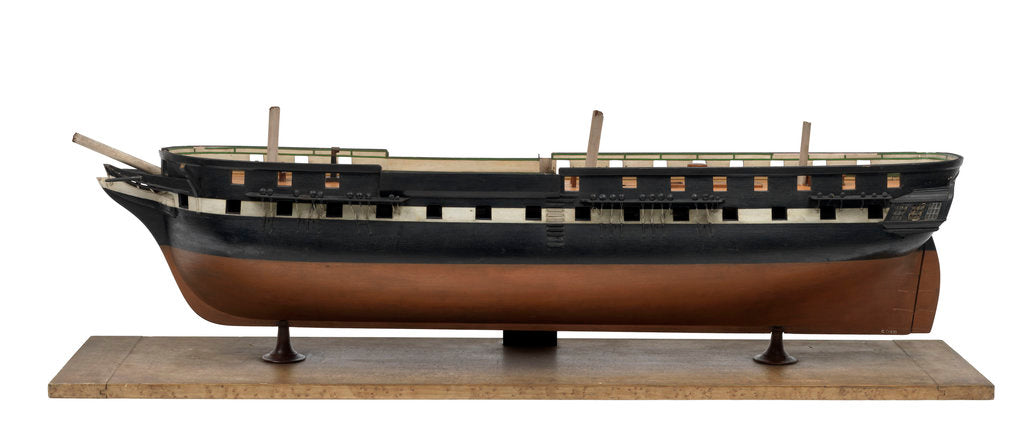 Detail of 44-gun frigate HMS 'Meander' (1840) by unknown