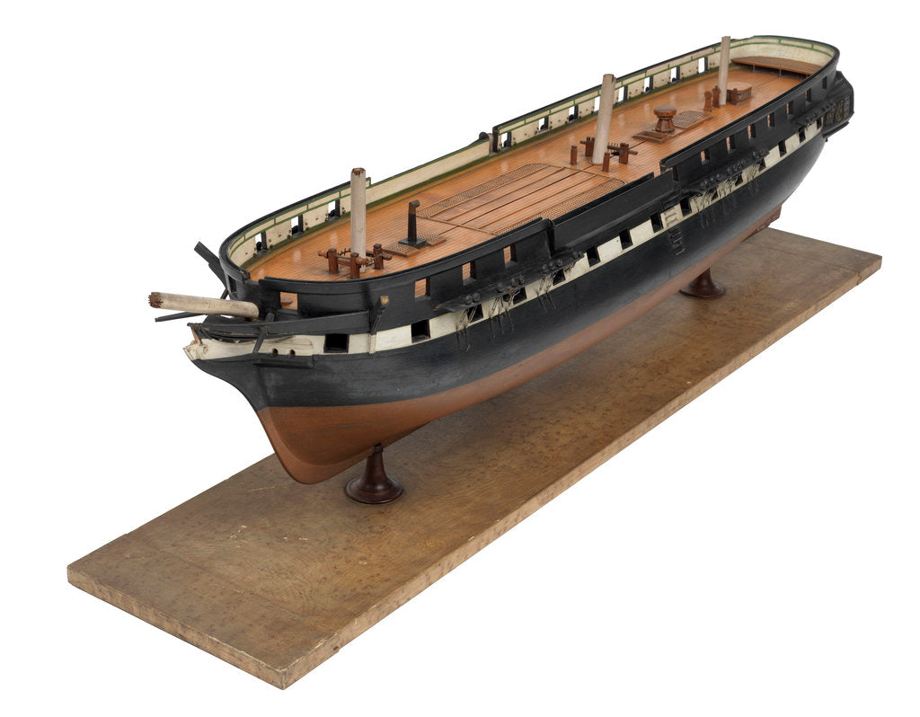 Detail of 44-gun frigate HMS 'Meander' (1840) by unknown