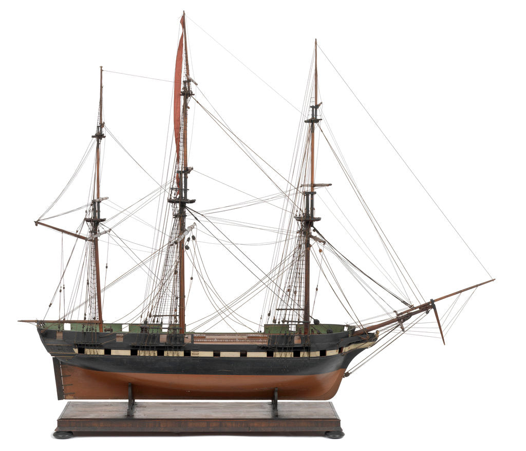 Detail of Sloop and sixth rate warship HMS 'Actaeon' (1831) 28 Guns by unknown