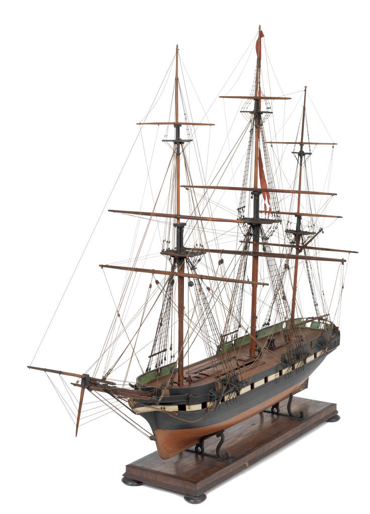 Detail of Sloop and sixth rate warship HMS 'Actaeon' (1831) 28 Guns by unknown