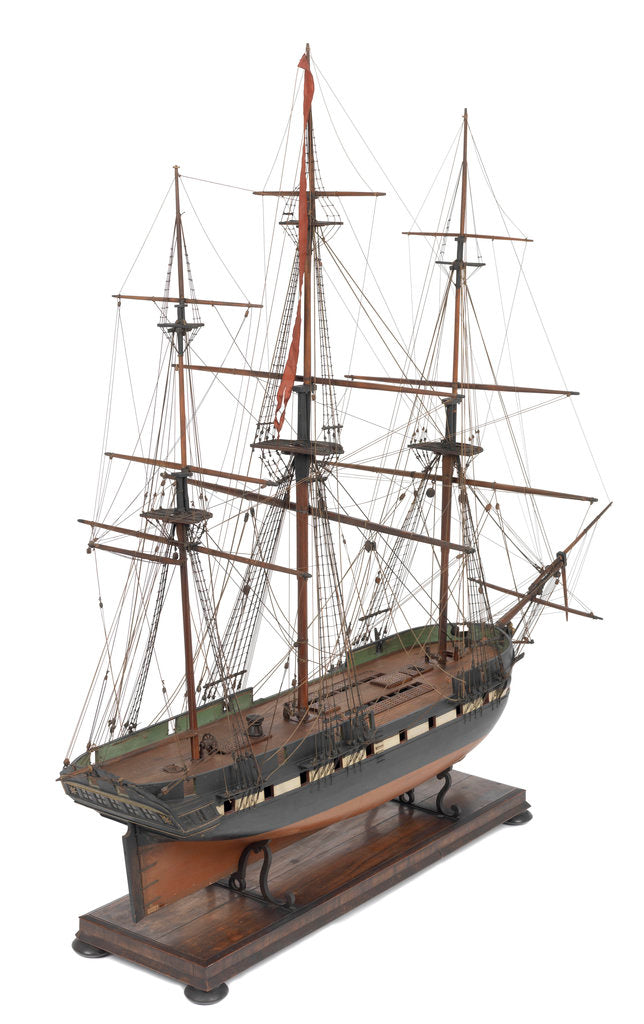 Detail of Sloop and sixth rate warship HMS 'Actaeon' (1831) 28 Guns by unknown