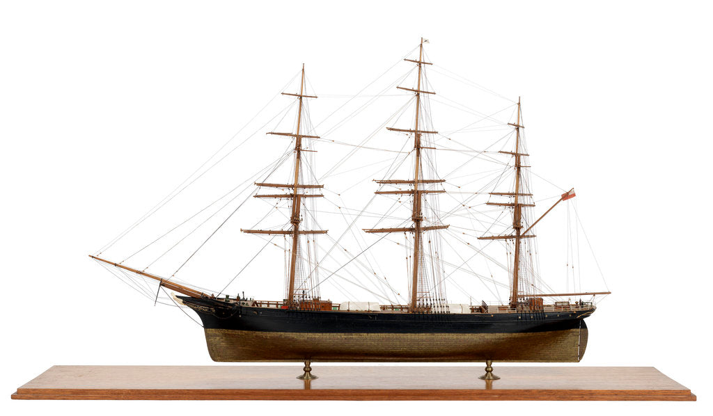 Detail of Full hull model of 'Sir Lancelot' (Br, 1865) by unknown